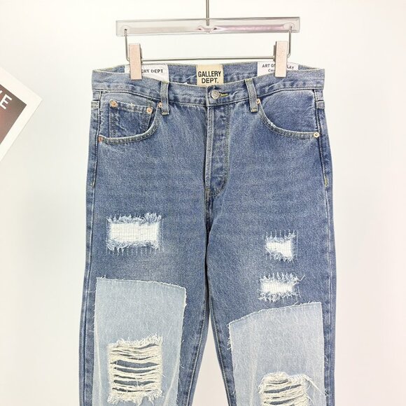 Gallery Dept.Distressed Patch Washed Jeans - Picture 5 of 9